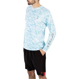 Spyder TEAL Swim Long Sleeve Rash Guard